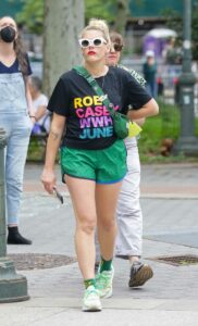 Busy Philipps in a Green Shorts