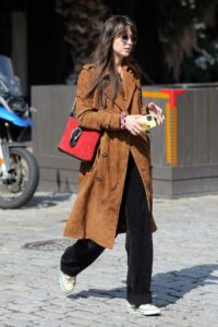 Dakota Johnson in a Tan Coat