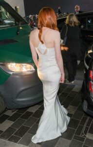 Eleanor Tomlinson in a White Dress