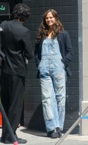 Jennifer Garner in a Blue Denim Jacket