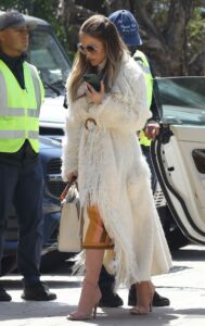 Jennifer Lopez in a White Cardigan