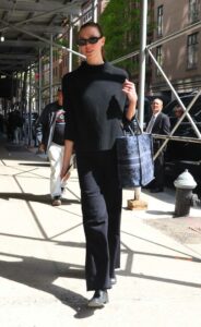 Karlie Kloss in a Black Turtleneck