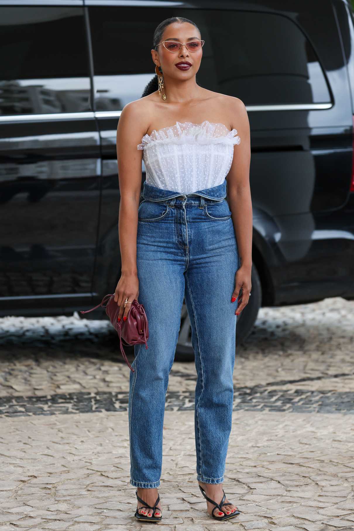Kat Graham in a White Top