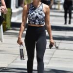Lucy Hale in a Black Leggings Leaves a Pilates Class in Los Angeles 05/09/2022