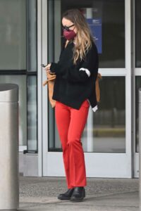Olivia Wilde in a Red Pants