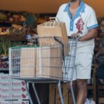 Taylor Lautner in a White Cap Shops at Erewhon Market in Malibu 05/25/2022