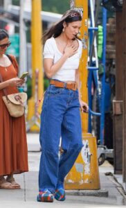 Bella Hadid in a White Top