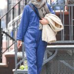 Claire Danes in a Blue Denim Jumpsuit Was Spotted on a Stroll in New York 06/05/2022