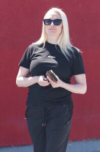 Erika Jayne in a Black Outfit