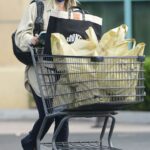 Hilary Duff in a Black Cap Goes Grocery Shopping in Los Angeles 06/09/2022