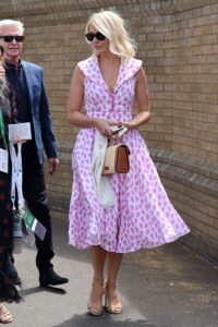 Holly Willoughby in a Patterned Dress