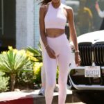 Jasmine Tookes in a Pink Workout Ensemble Was Seen Out in Los Angeles 06/14/2022