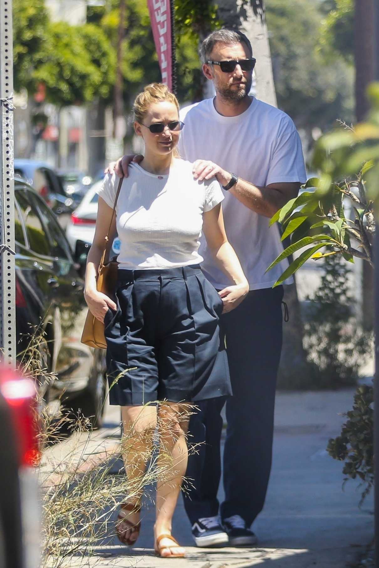 Jennifer Lawrence in a White Tee