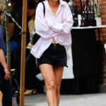 Katie Holmes in a Black Shorts Does Some Shopping on the Streets of New York 06/19/2022