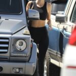 Kendall Jenner in a Black Top Leaves a Pilates Class in West Hollywood 06/25/2022