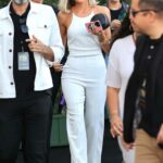 Khloe Kardashian in a White Catsuit Arrives for the Promotion for Hulu Series The Kardashians in Hollywood 06/15/2022