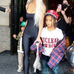 Kim Kardashian in a Black Catsuit Leaves Her Hotel in New York 06/21/2022