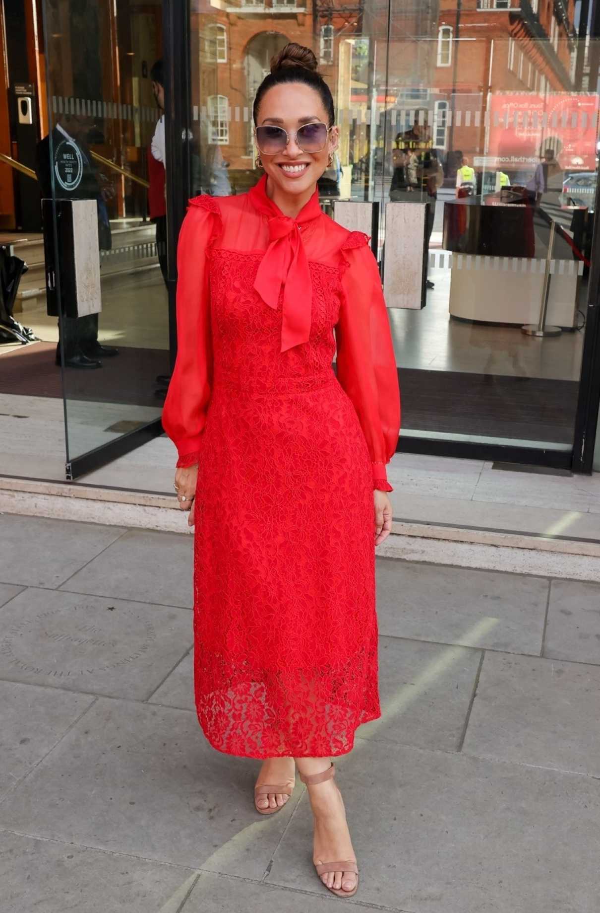 Myleene Klass in a Red Dress