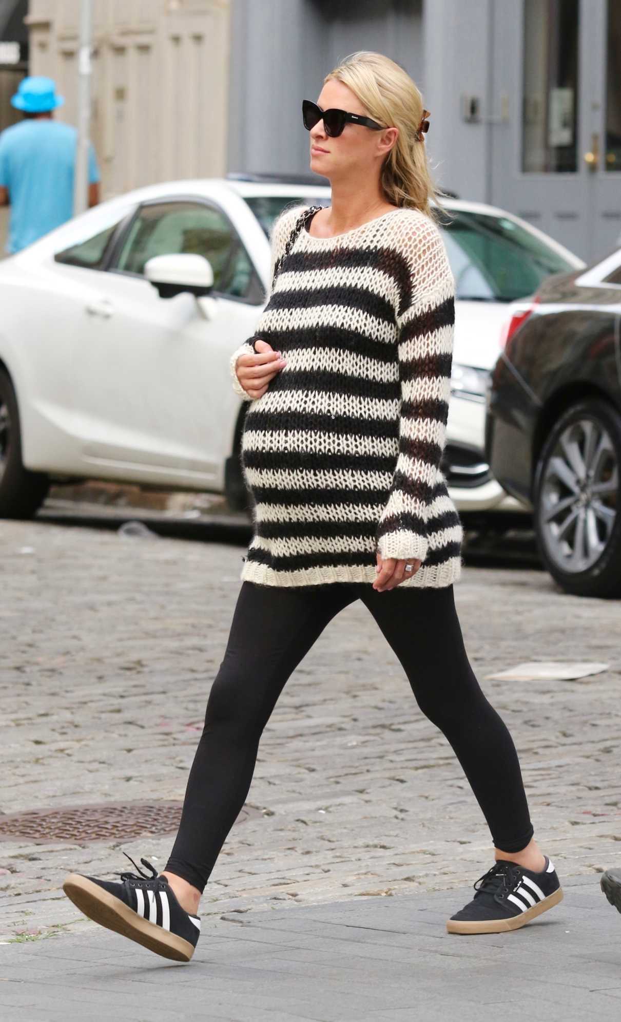 Nicky Hilton in a Striped Sweater