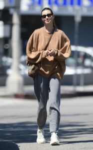 Whitney Port in a Tan Sweater