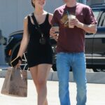 Caylee Cowan in a Blue Cap Goes Grocery Shopping Out with Casey Affleck in Los Angeles 07/01/2022