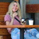 Emma Slater in a Ripped Jeans Was Seen with Her Pooch in West Hollywood 07/01/2022