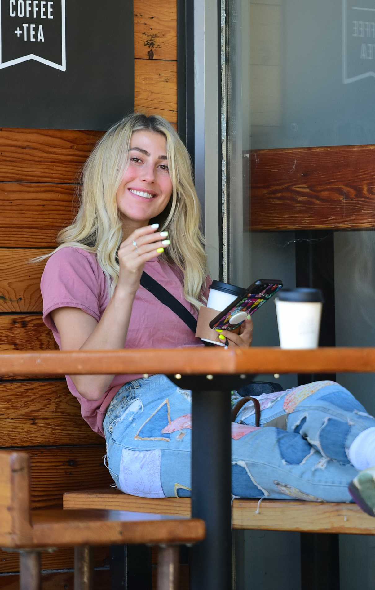 Emma Slater in a Ripped Jeans