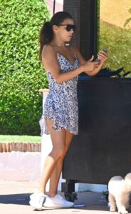 Eva Longoria in an Animal Print Mini Dress