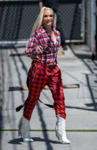 Gwen Stefani in a Plaid Shirt