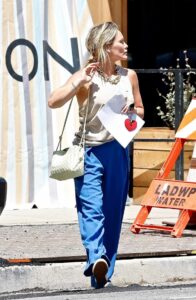 Hilary Duff in a Blue Pants