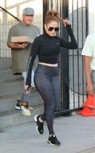 Jennifer Lopez in a Black Sneakers