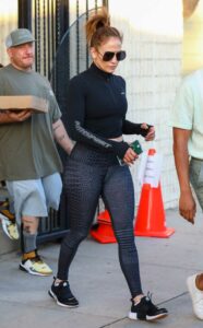 Jennifer Lopez in a Black Sneakers