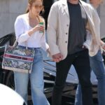 Jennifer Lopez in a White Blouse Goes Shopping for a New Rolls-Royce at the Rolls-Royce Motor Cars Dealer Out with Ben Affleck in Beverly Hills 07/02/2022