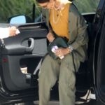 Jessica Alba in an Olive Pants Hits up Century City Mall in Los Angeles 07/18/2022