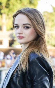 Joey King in a Black Leather Suit
