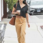 Jordana Brewster in a Black Blouse Was Seen Out in Brentwood 07/13/2022