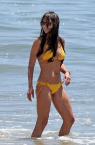 Jordana Brewster in an Orange Bikini