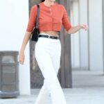 Kendall Jenner in a White Pants Heads to a Salon in Los Angeles 07/19/2022