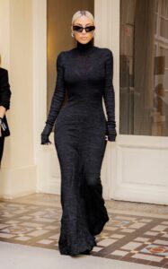 Kim Kardashian in a Black Dress