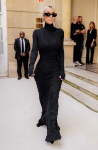 Kim Kardashian in a Black Dress