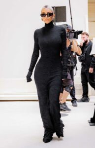 Kim Kardashian in a Black Dress