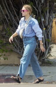 Kristen Bell in a Striped Shirt