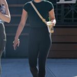 Lucy Hale in a Black Leggings Was Seen Out in Studio City 07/19/2022