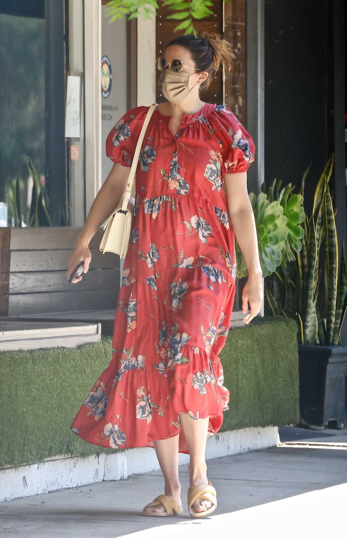 Mandy Moore in a Red Floral Dress Was Seen Out in Studio City 07/29 ...