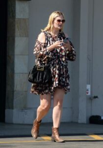 Mischa Barton in a Patterned Dress