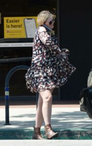 Mischa Barton in a Patterned Dress
