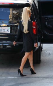 Paris Hilton in a Black Dress