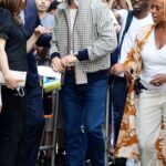 Ryan Gosling in a Grey Jacket Arrives at The Today Show in New York City 07/21/2022