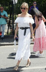 Sienna Miller in a White Dress