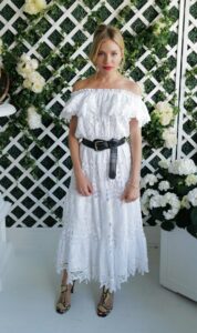 Sienna Miller in a White Dress